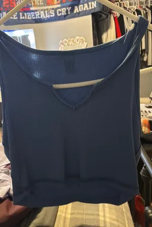 Shein Crop Top Tank Blue thumbnail 1