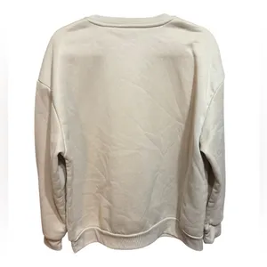 SheIn 90’s Babe Graphic Sweatshirt Beige‎ Pink Retro Pullover Sz L Y2K Cozy Oversized thumbnail 2