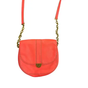 Fossil Mini Saddle Pink Flap Leather Crossbody Bag Purse Cowgirl Boho Chic Y2K thumbnail 3