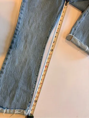 LEVI’S Ribcage High Rise Light Blue Light Wash Straight Leg‎ Women's Jeans Sz 27 thumbnail 7