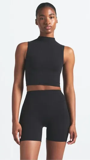 Nike Skims Vintage Seamless Mock Neck Bra Top Obsidian Size XS thumbnail 1