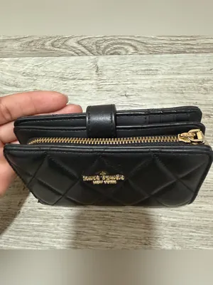 Kate Spade Black Quilted Medium Bifold Wallet thumbnail 4