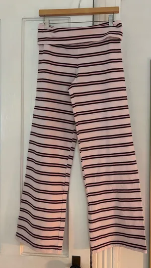 Wild Fable Pink Striped Foldover Pants thumbnail 1