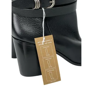 NEW Dolce Vita Tyrone Black Leather Ankle Strap Knee High Riding Boots Size 8.5 thumbnail 5