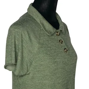 Green Knit Polo Dress - Size Large thumbnail 5