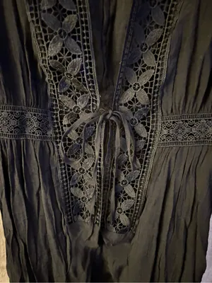 Love Tree Black Lace-Trim Swim Coverup Women’s Size M thumbnail 3