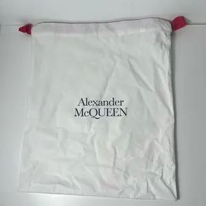 Alexander McQueen AMQ Authentic Large White Cotton Purse Bag Shoe Dustbag thumbnail 2