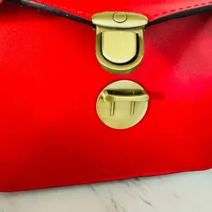MASSIMO CASTELLO Tamonato Italian Leather Crossbody Bag Designer Luxury, Red NWT thumbnail 13