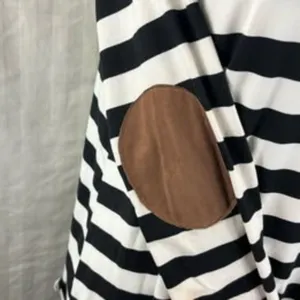 Reborn J Striped Long Sleeve Top with Brown Elbow Patches - Size Large thumbnail 8