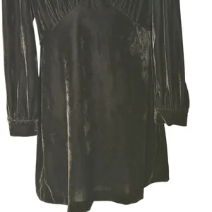 Zara Black Velvet babydoll Dress size L thumbnail 6