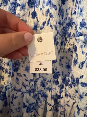 Blue floral sun dress ultra flirt thumbnail 7