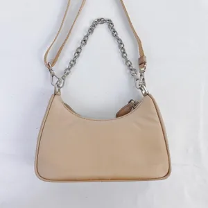 PRADA logo appliqued re-edition nylon mini crossbody bag chain handbag thumbnail 3