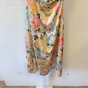 Hello Molly Scenic Drives Midi Dress‎ Floral Twist Front Smocked US 10 Satin thumbnail 5