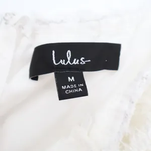 Lulus Sensational Invite Maxi Dress Womens Medium White Textured Knit Sleeveless thumbnail 2