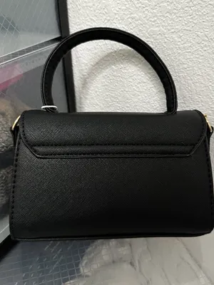 NWT Small Black Hand Bag With Cherry Gold Color Accents Magnet Closure Crossbody thumbnail 3