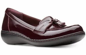 Clarks Collection Ashland Bubble Burgundy Patent Leather Loafers 7.5 thumbnail 1