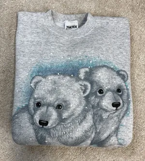 Tultex Vintage Polar Bear Cubs Ketchikan Alaska Graphic Sweatshirt Size XL thumbnail 1
