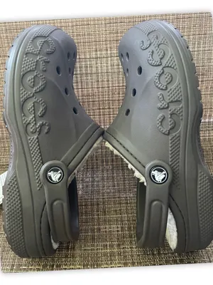 Crocs Classic Lined Clogs Brown Women’s 7 Men’s 5 Fleece Cozy Shoes NWT thumbnail 3