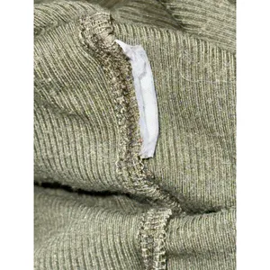 Abercrombie & Fitch Soft AF Rib Knit Green Mock Short Sleeve Crop Top Womens XS thumbnail 4