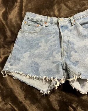 Levi High Wasted Jean Denim Shorts thumbnail 3