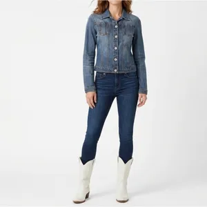Vinatge Western jean Jacket SMALL BLUE Access AC-3998 spandex Denim thumbnail 2