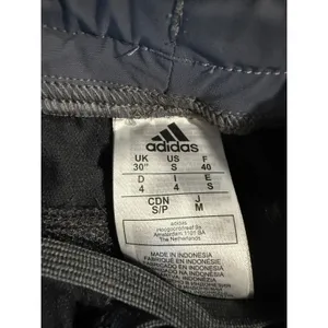 Adidas Women Black Grey‎ Athletic Training Shorts Three Stripes Graphic Small thumbnail 5