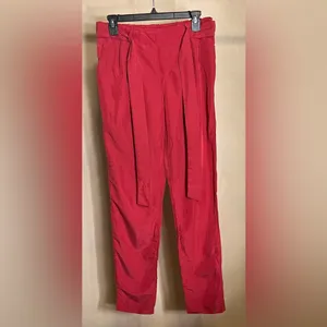 Old Navy Womens Strawberry Tropix High Rise Belted Paper Bag Pull-On Pants|Sz:S thumbnail 2