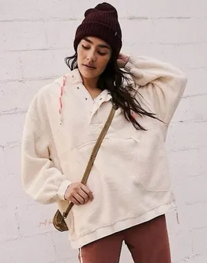 FP Movement Jacket Was She Pullover Fleece Ivory Cream Size Medium thumbnail 1