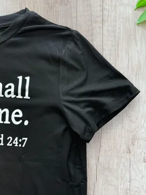 Women’s Medium “Thou Shall Not Try Me” Black Short Sleeve T-shirt • BNIB thumbnail 5