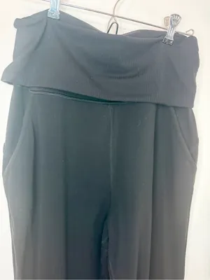 Lululemon Align Foldover High Rise Jogger Pants Black Pockets Cuffed thumbnail 4