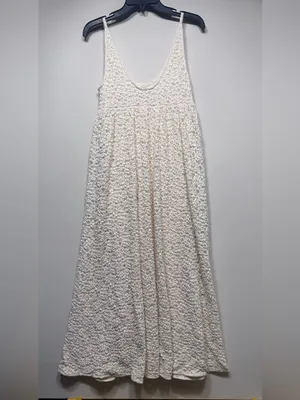 Rebecca Taylor Long Lace Maxi Dress Size XS Knitted Empire Ivory Cream NWT thumbnail 3