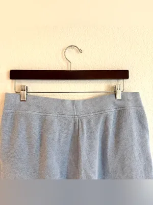 Talbots Womens Shorts Light Blue Lounge Sweat 100% Cotton Size Large thumbnail 4