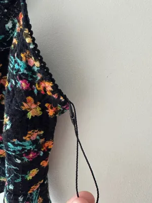 NWOT Free‎ People We The Free Adorable Floral Crop Sweetheart Peplum Cami Top thumbnail 5