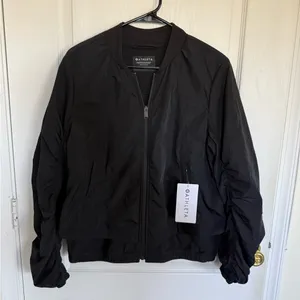 Athleta NEW Wayfarer Bomber Jacket in Black thumbnail 7