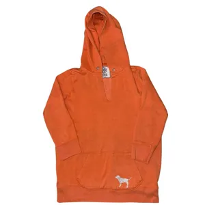 Pink Victoria's Secret Women's Hoodie Size Medium Orange Sequin Details Pockets thumbnail 3