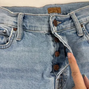 MOTHER Light Wash‎ Straight Leg Button Fly Denim Jeans Womens Size 29 High Rise thumbnail 9
