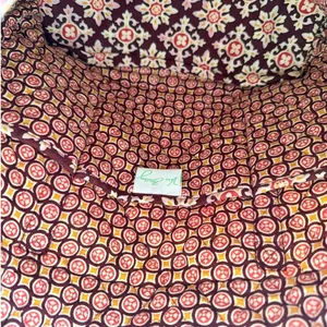 Vera Bradley Burgundy Tote Bag Quilted Cotton Large Shoulder Bag Retired 2006 thumbnail 4