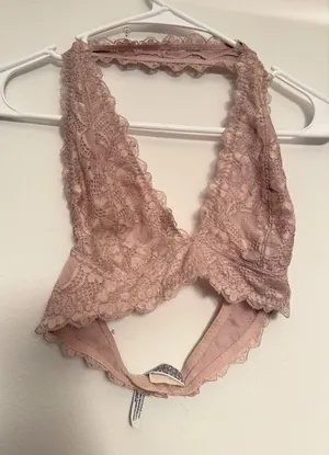 Intimately Free People Galloon Lace Halter Bralette‎ Mauve Pink Small OB401941 thumbnail 1