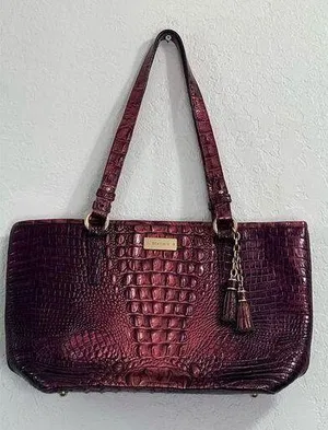 BRAHMIN RUBY MEDIUM ASHER SHOULDER BAG PURSE EMBER METALLIC TOTE thumbnail 1