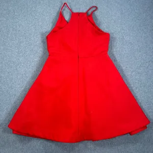 Do + Be Red Flare Cocktail Party Mini Dress Size Medium V-Neck Sleeveless thumbnail 7