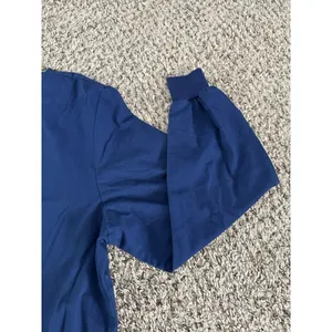 RX Gear Women's Navy Blue Long Sleeve Snap Button down Scrub Top Size‎ Medium thumbnail 6