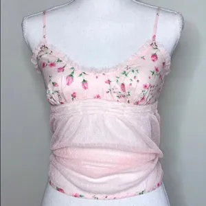 Vintage Victoria’s Secret Rosette Mesh Babydoll thumbnail 4
