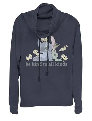 Disney Lilo & Stitch Lightweight Long Sleeve Top Kind To All Blue Womens' M thumbnail 1