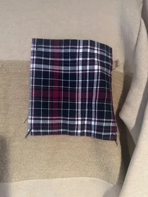 Zara S Tan Plaid Pocket Sweatshirt Colorblock Crewneck Preppy Academia thumbnail 2