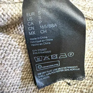 HM Womens Sweater S Oversized Beige Marl Turtleneck Wool‎ Blend Seam Detail thumbnail 15