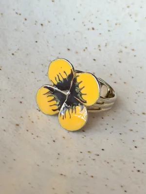 Boutique Cute fairy cottage flower adjustable ring🌼 thumbnail 4
