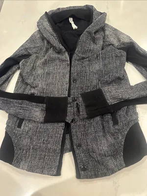 Lululemon To Class Jacket‎ French Terry Texture Black Dune Jacket Size 8 thumbnail 4