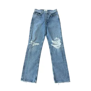 AGOLDE Lana Straight Jeans Ripped Distressed thumbnail 3