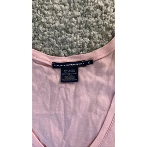 Ralph Lauren Sport Womens Large Pink V-Neck Tank Top Pima Cotton Lyocell thumbnail 2