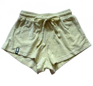 Daily Drills Terry Cloth Towel Sweat Shorts Lounge Yellow Women's Size M/L thumbnail 1